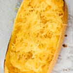 Roasted Spaghetti Squash Flesh in the Shell
