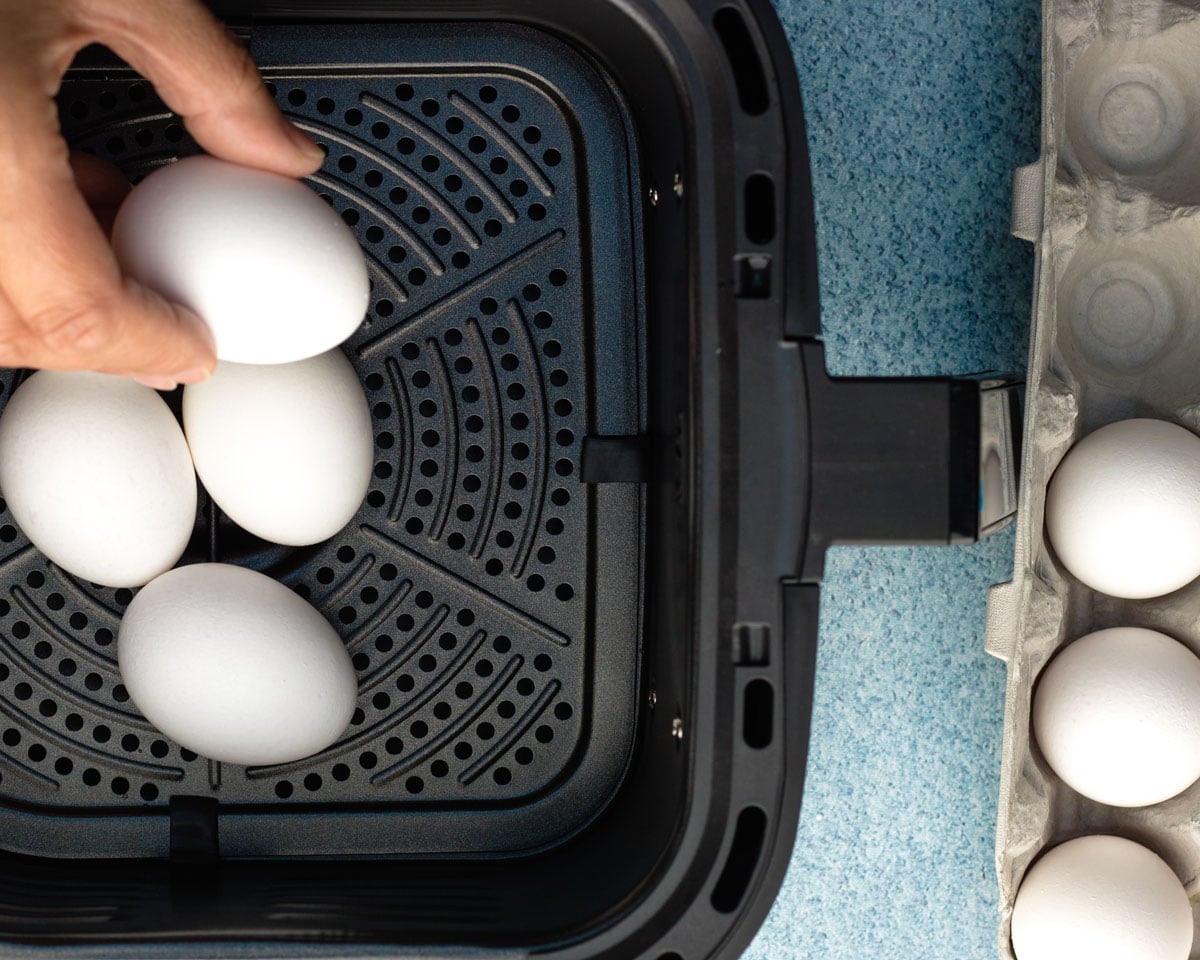 Stop boiling eggs. Throw them in the air fryer.