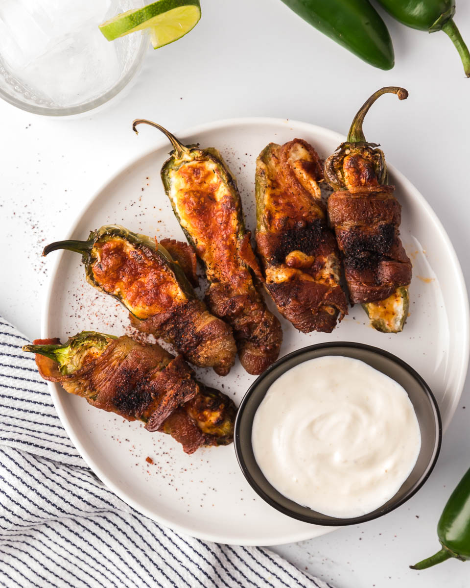 Turkey bacon wrapped jalapeno poppers in Air Fryer 