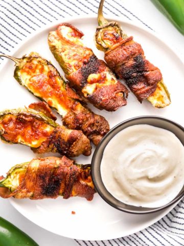 Air fryer bacon jalapeño poppers featured image