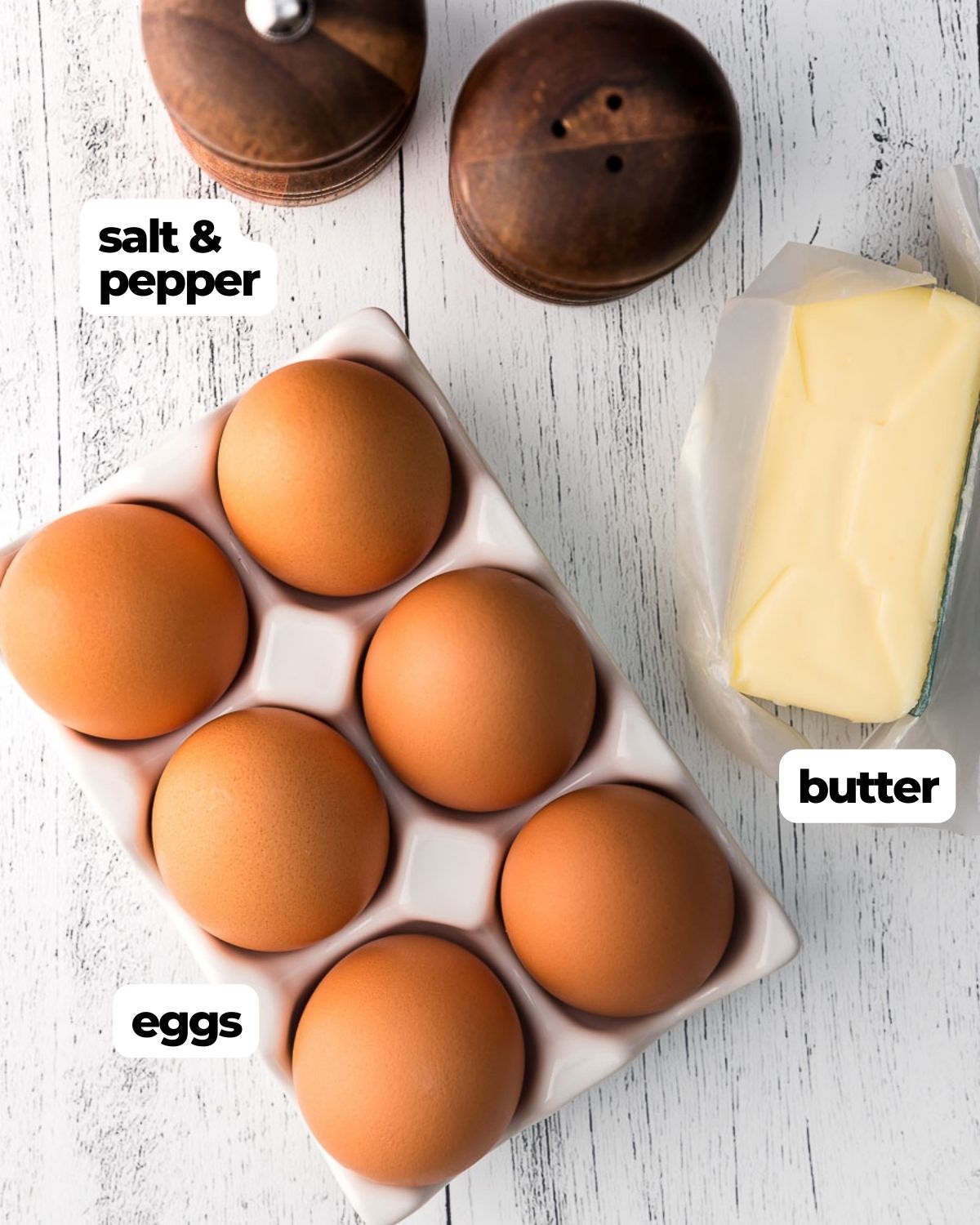 air fryer scrambled eggs ingredients labeled