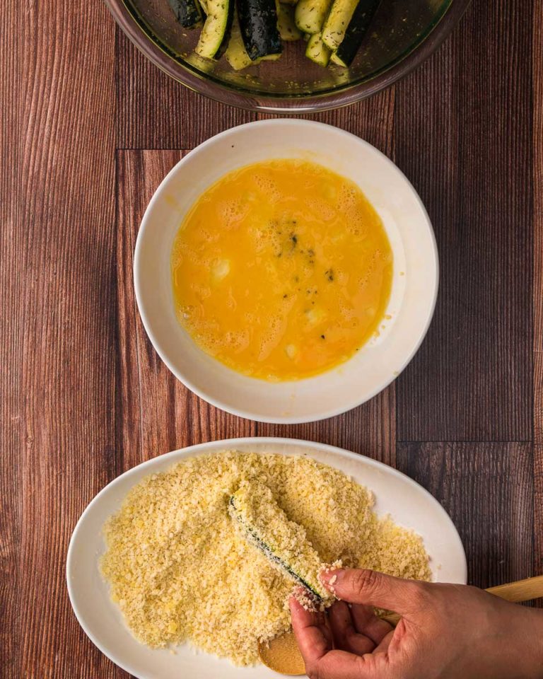 Air fryer zucchini fries • We Count Carbs