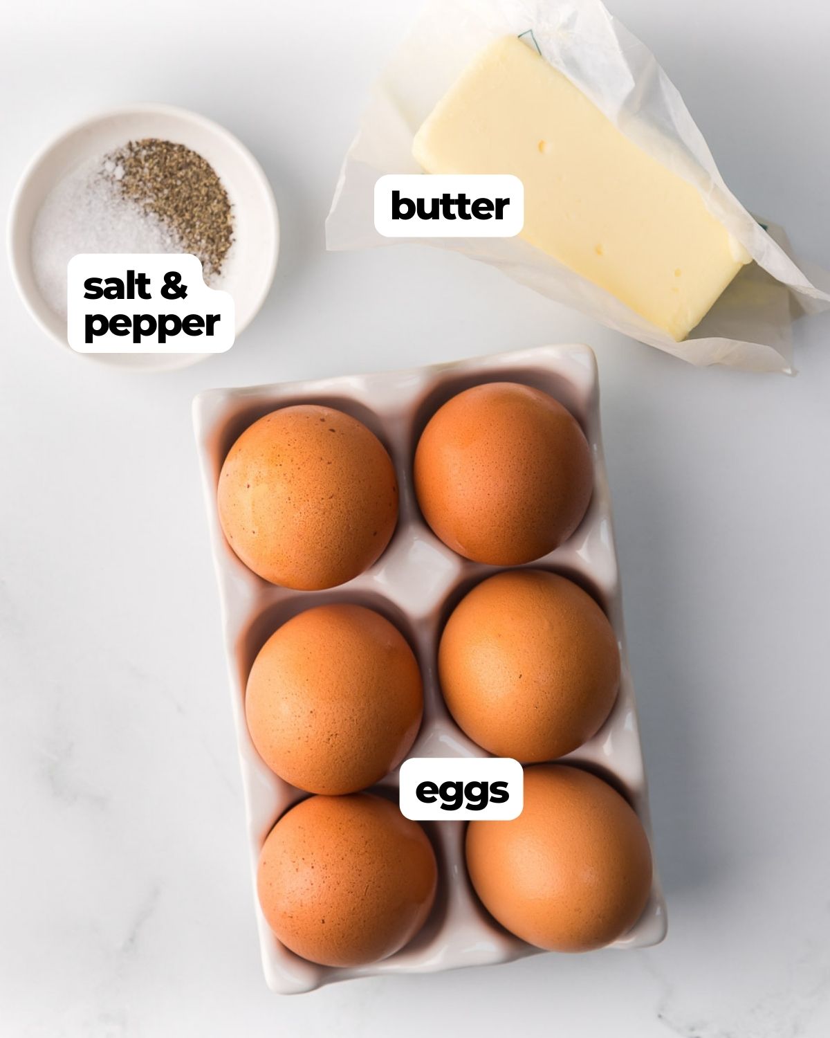 over easy eggs labeled ingredients