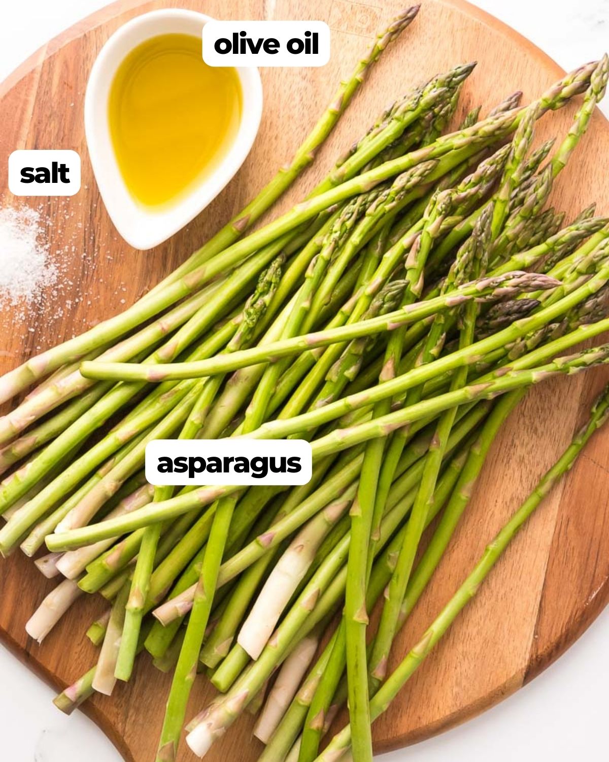 Air fryer asparagus labeled ingredients