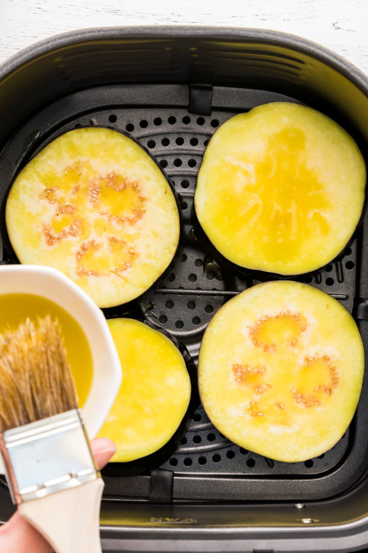 Air fryer eggplant (no breading) • We Count Carbs