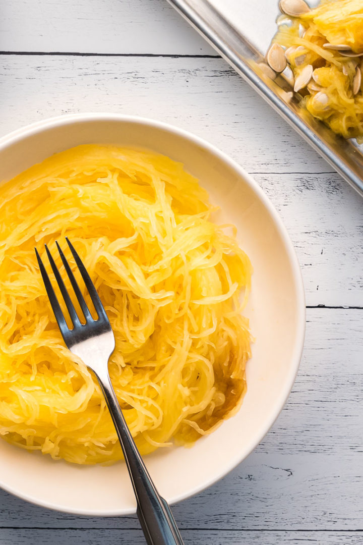 Easy baked spaghetti squash • We Count Carbs
