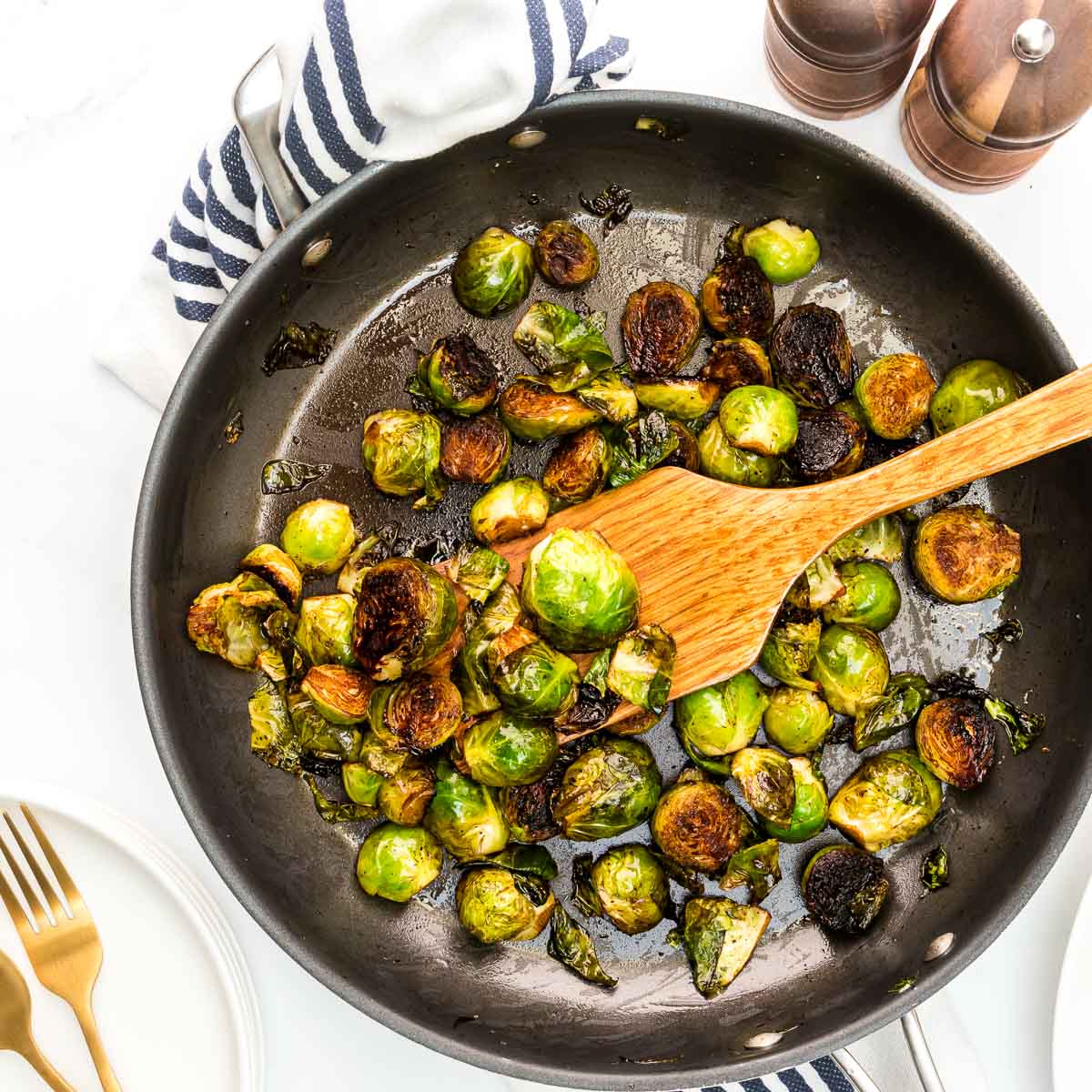 Balsamic glazed Brussels sprouts • We Count Carbs