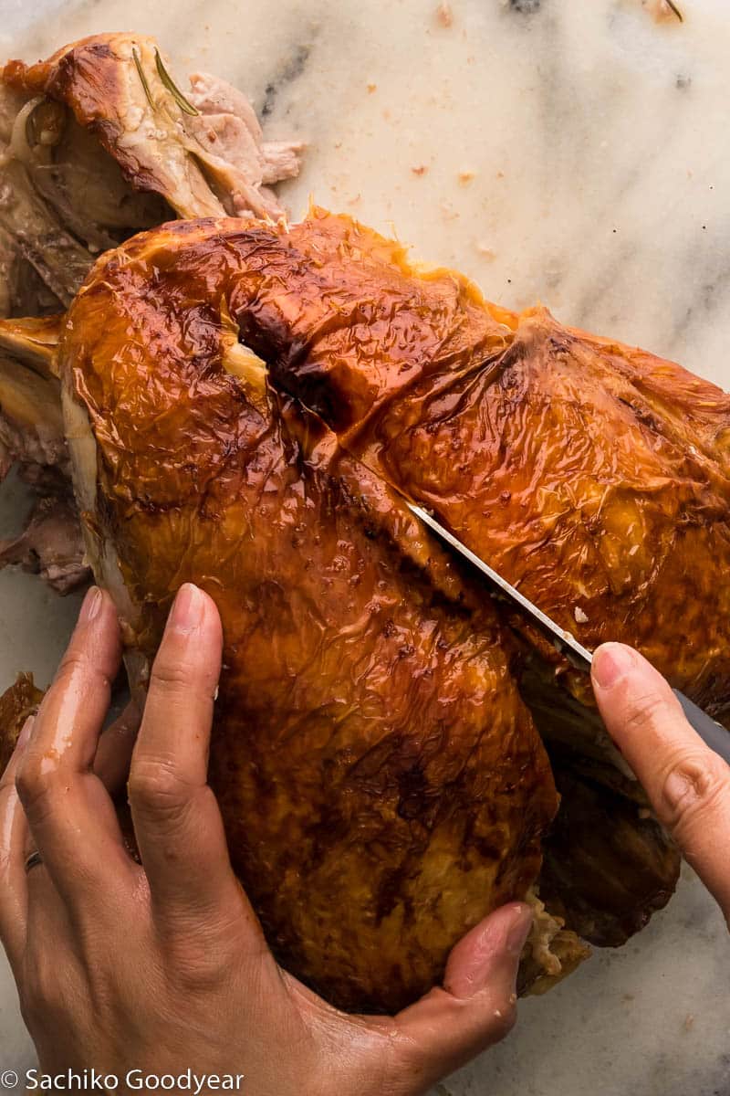 How to carve a turkey step 4 remove breast