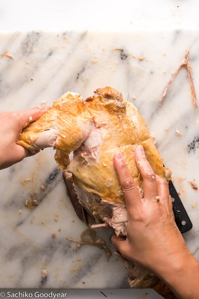 How to carve a turkey step 5 remove wings
