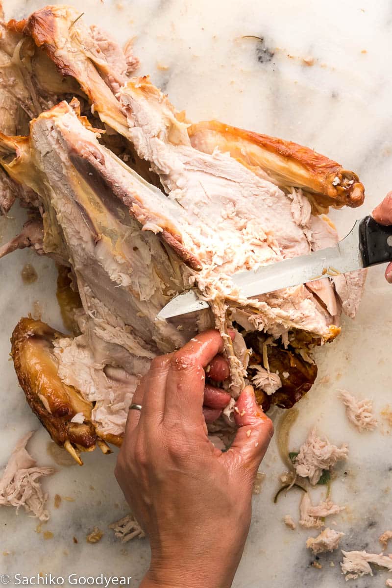 How to carve a turkey step 5 remove wishbone