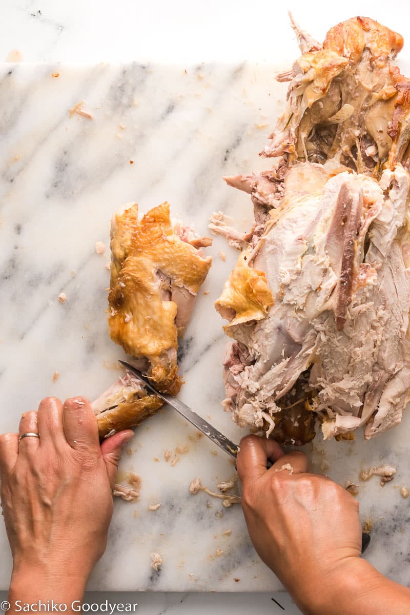 How to carve a turkeyStep 8- Separate the wing and drummette