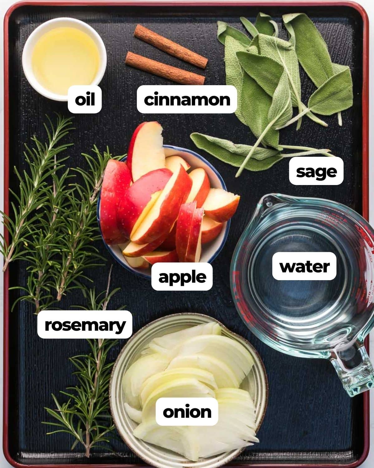 Turkey brine aromatics labeled ingredients
