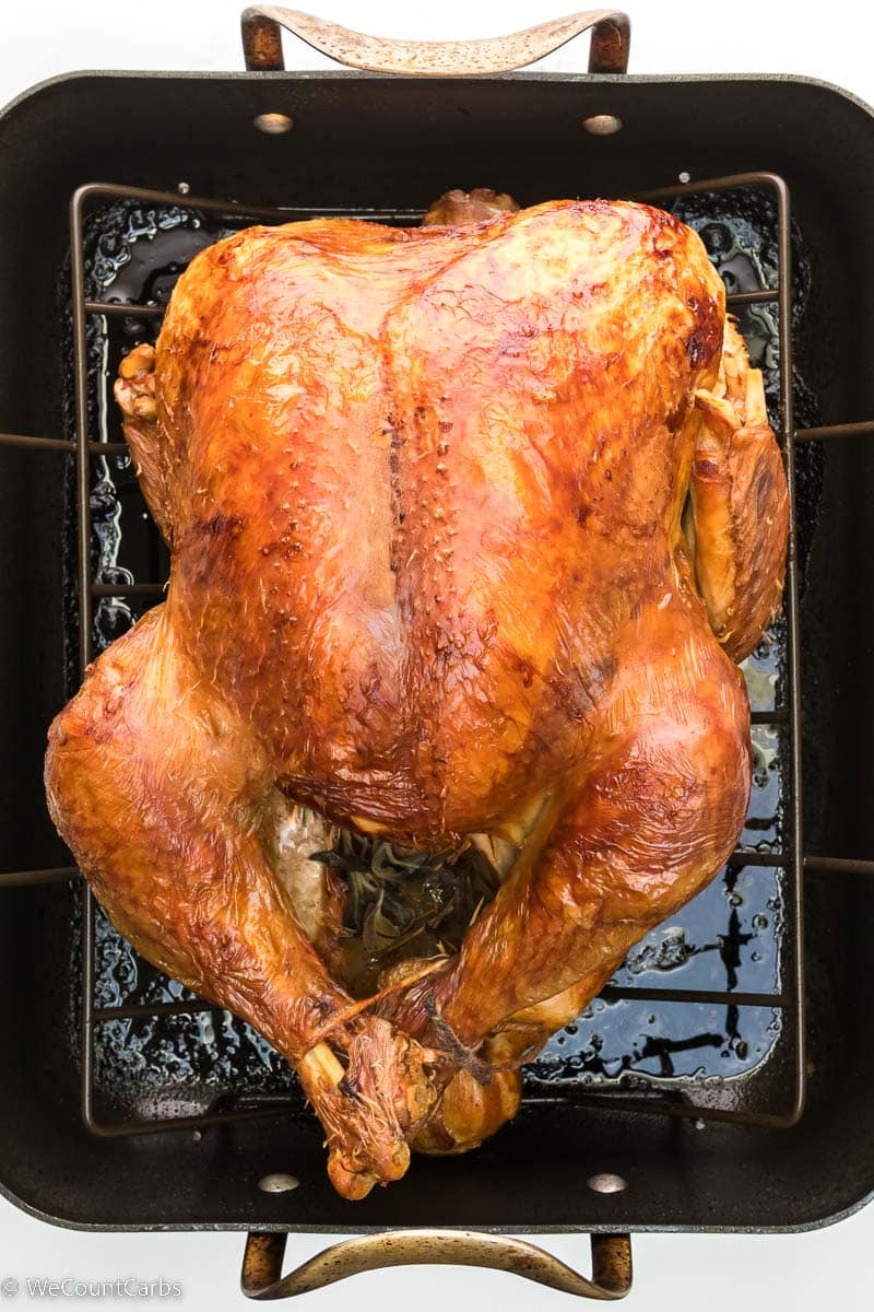 brined roasted whole turkey